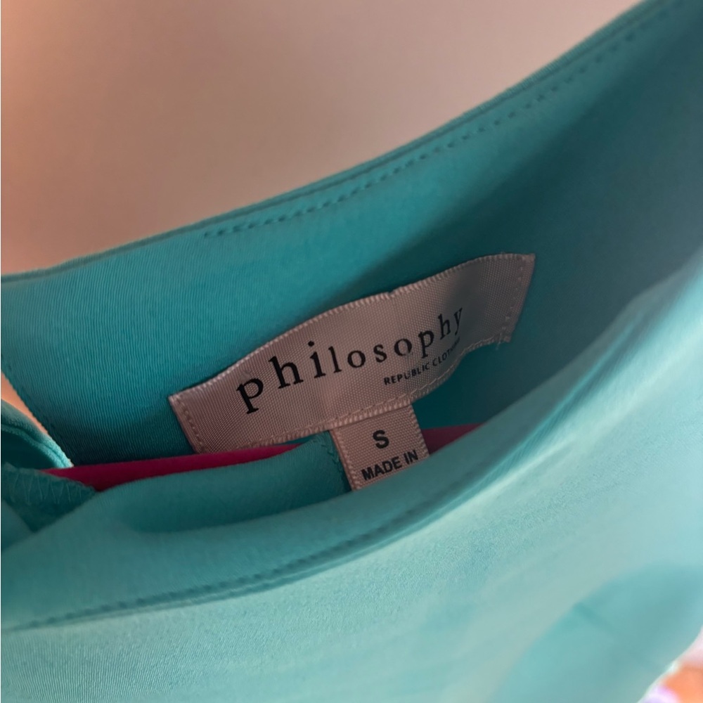 Philosophy Aqua Blouse - Picture 3 of 4